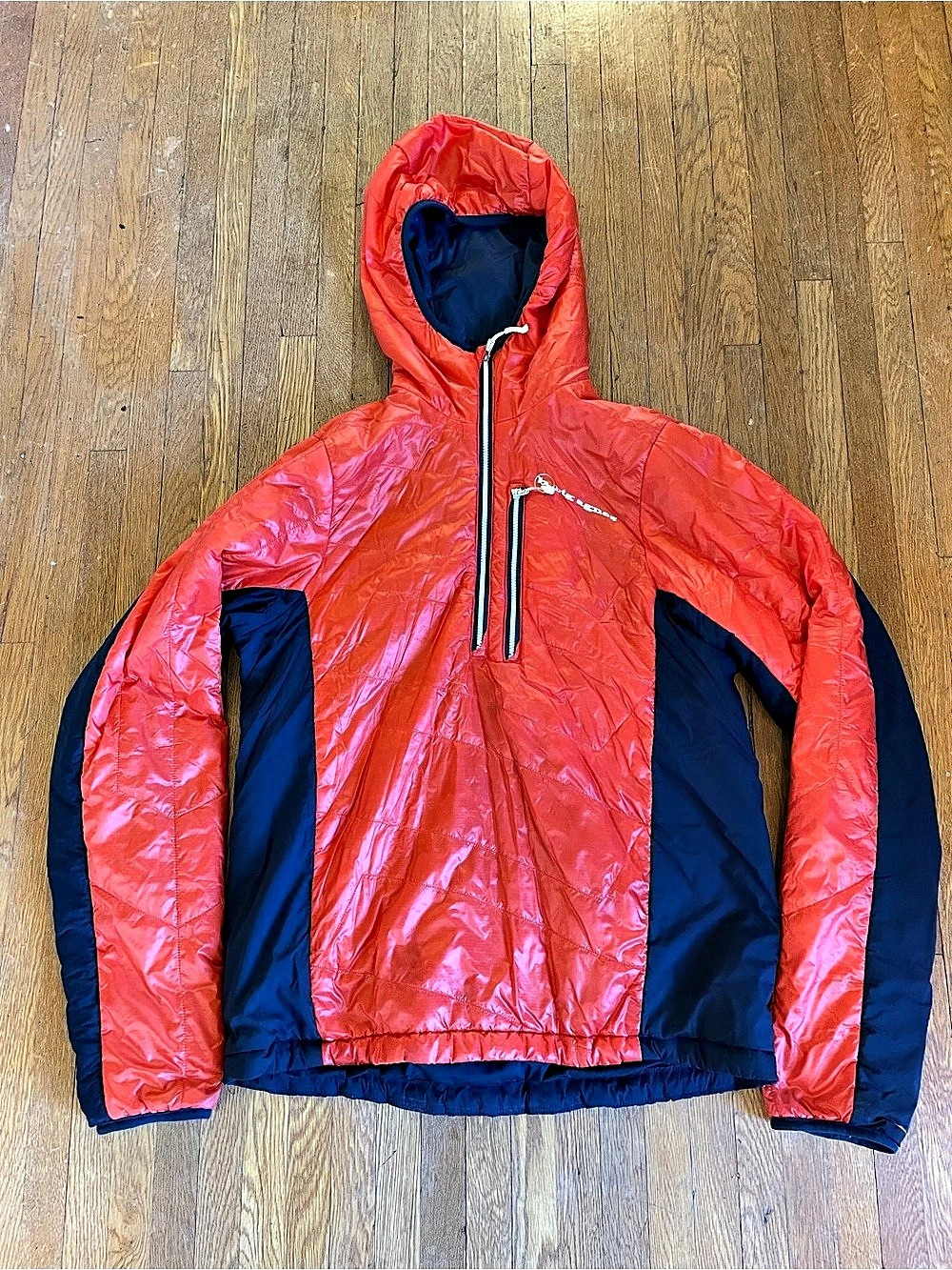 Big Agnes Porcupine Pullover Red & Blue Hooded Jacket Size Medium